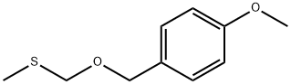 ベンゼン, 1-メトキシ-4-[[(メチルチオ)メトキシ]メチル]- 化学構造式