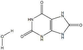 1H-Purine-2,6,8(3H)-trione,  7,9-dihydro-,  hydrate  (1:1) Structure