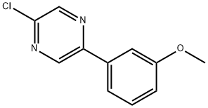 2-Chloro-5-(3-methoxy-phenyl)-pyrazine 化学構造式
