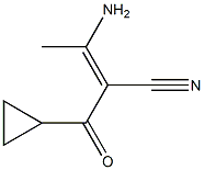 Cyclopropanepropanenitrile,  -alpha--(1-aminoethylidene)--bta--oxo- 结构式