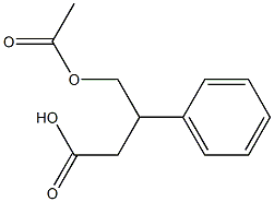 Benzenepropanoic acid, -ba--[(acetyloxy)methyl]- (9CI) Struktur