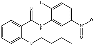 2-butoxy-N-(2-fluoro-5-nitrophenyl)benzamide Structure