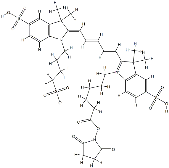 Cy5 SE(tri SO3) Structure