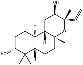 (2R,6aβ,10bβ)-3α-Ethenyldodecahydro-3,4aα,7,7,10aα-pentamethyl-1H-naphtho[2,1-b]pyran-2β,8α-diol Structure