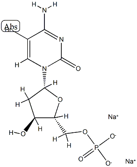5-BROMO-2-DEOXYCYTIDINE 5-MONOPHOSPHATE SODIUM Structure