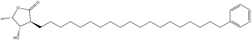 [3S,(-)]-4,5-Dihydro-4α-hydroxy-5α-methyl-3β-(19-phenylnonadecyl)furan-2(3H)-one Structure