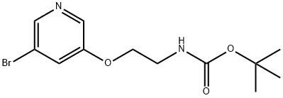 叔-丁基 (2-((5-溴吡啶-3-基)氧代)乙基)氨基甲酯, 882169-78-0, 结构式