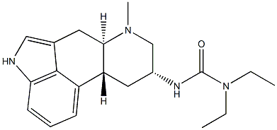 1,1-ジエチル-3-[(7-メチル-4,6,6aα,7,8,9,10,10aβ-オクタヒドロインドロ[4,3-fg]キノリン)-9α-イル]尿素 化学構造式