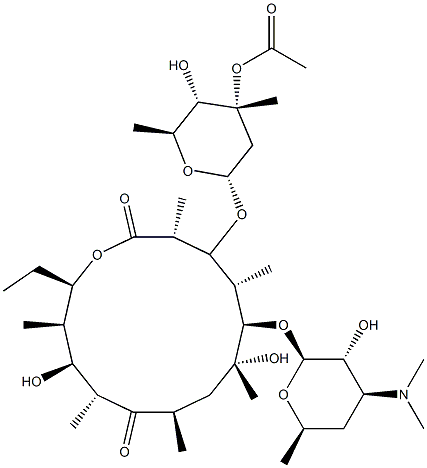 3'-O-Demethyl-3'-O-acetyl-12-deoxyerythromycin Structure