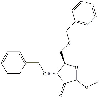 4-(苄氧基)-5-((苄氧基)甲基)-2-甲氧基二氢呋喃-3(2H)-酮 结构式