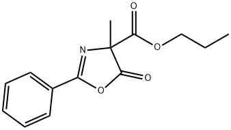 4-Oxazolecarboxylic  acid,  4,5-dihydro-4-methyl-5-oxo-2-phenyl-,  propyl  ester Structure