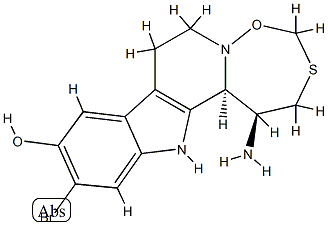 (1S)-1α-Amino-11-bromo-1,2,7,8,13,13bβ-hexahydro[1,6,2]oxathiazepino[2',3':1,2]pyrido[3,4-b]indol-10-ol,88704-50-1,结构式