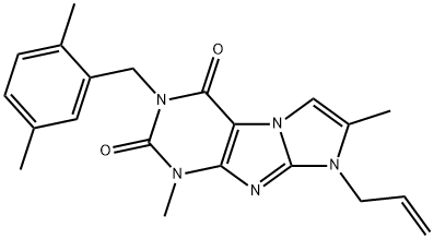 2-[(2,5-dimethylphenyl)methyl]-4,7-dimethyl-6-prop-2-enylpurino[7,8-a]imidazole-1,3-dione Structure