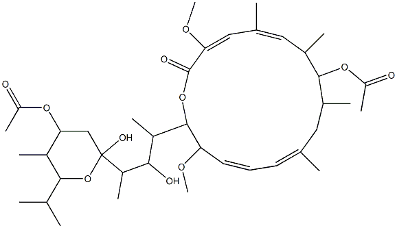 7-O,21-O-Diacetyl-21-O-de(3-carboxy-1-oxo-2-propenyl)-2-demethyl-2-methoxy-24-methylhygrolidin 结构式