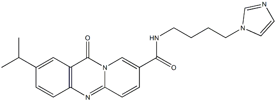 N-(4-1H-imidazol-1-yl)butyl-2-(1-methylethyl)-11-oxo-11H-pyrido(2,1b)quinazoline-8-carboxamide Structure