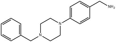 [4-(4-benzylpiperazin-1-yl)phenyl]methanamine 结构式
