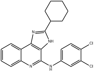 N-(3,4-二氯苯基)-2-环己基-1H-咪唑并[4,5-C]喹啉-4-胺, 890087-21-5, 结构式