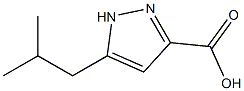 3-isobutyl-1H-pyrazole-5-carboxylic acid(SALTDATA: 0.25H2O) Struktur