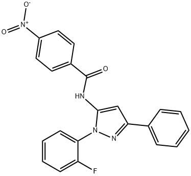 N-[1-(2-Fluorophenyl)-3-phenyl-1H-pyrazol-5-yl]-4-nitrobenzamide Structure