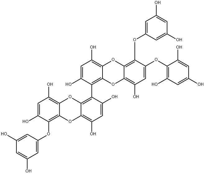 2-O-(2,4,6-trihydroxyphenyl)-6,6'-bieckol Struktur