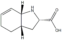 1H-Indole-2-carboxylicacid,2,3,3a,4,5,7a-hexahydro-,[2S-(2-alpha-,3a-bta-,7a-bta-)]-(9CI) 结构式