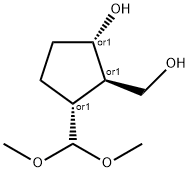 Cyclopentanemethanol, 2-(dimethoxymethyl)-5-hydroxy-, (1-alpha-,2-ba-,5-ba-)- (9CI),89105-70-4,结构式