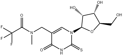 5-(N-Methyl-N-trifluoroacetyl-aminomethyl)-2-thiouridine Structure