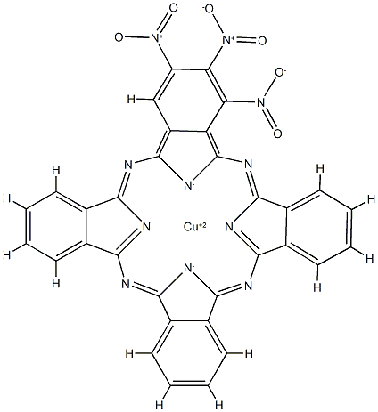 [trinitro-29H,31H-phthalocyaninato(2-)-N29,N30,N31,N32]copper,89139-22-0,结构式