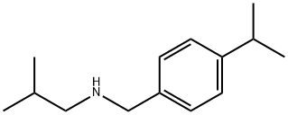 (2-メチルプロピル)({[4-(プロパン-2-イル)フェニル]メチル})アミン 化学構造式