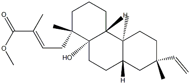 (E)-2-Methyl-2-butenoic acid [(1S,4aβ,8aβ)-7α-ethenyltetradecahydro-10aα-hydroxy-1,4bα,7-trimethylphenanthren-1α-yl]methyl ester Structure