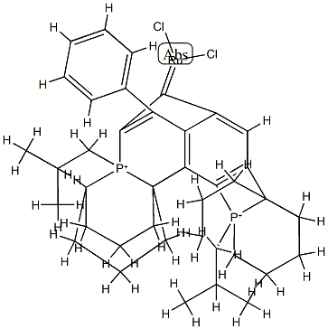 ジクロロビス(イソブチルホバン)(3‐フェニル‐1H‐インデン‐1‐イリデン)ルテニウム(II) 化学構造式