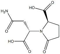 (2R,αS)-α-(2-アミノ-2-オキソエチル)-2β-カルボキシ-5-オキソ-1-ピロリジン酢酸 化学構造式