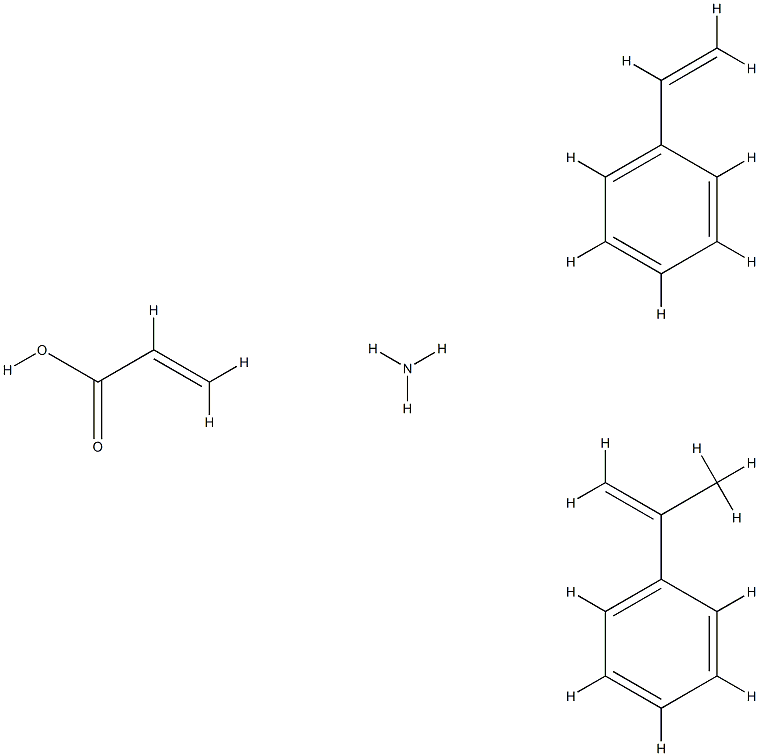 2-Propenoic acid, polymer with ethenylbenzene and (1-methylethenyl)benzene, ammonium salt