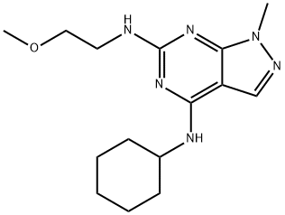 N~4~-cyclohexyl-N~6~-(2-methoxyethyl)-1-methyl-1H-pyrazolo[3,4-d]pyrimidine-4,6-diamine Structure