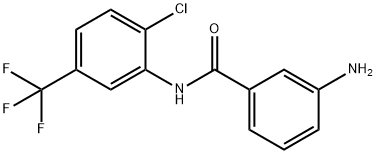 3-amino-N-[2-chloro-5-(trifluoromethyl)phenyl]benzamide Structure