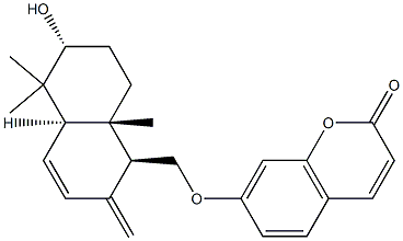 (-)-7-[[(1S)-1,2,4aα,5,6,7,8,8a-Octahydro-6α-hydroxy-5,5,8aβ-trimethyl-2-methylenenaphthalene-1β-yl]methoxy]-2H-1-benzopyran-2-one|