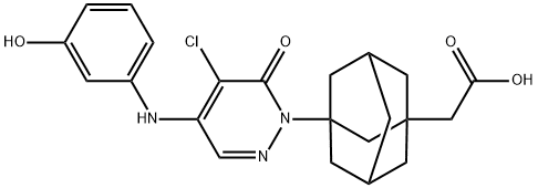 Tricyclo[3.3.1.13,7]decane-1-acetic acid, 3-[5-chloro-4-[(3-hydroxyphenyl)amino]-6-oxo-1(6H)-pyridazinyl]-|