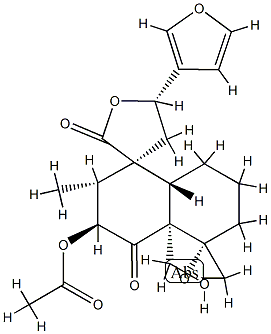 (3S,5S,5'S)-3'α-(Acetyloxy)-5-(3-furanyl)-2',3',4,5,6',7',8',8'aα-octahydro-4'aβ-(hydroxymethyl)-2'β-methyldispiro[furan-3(2H),1'(5'H)-naphthalene-5',2''-oxirane]-2,4'(4'aH)-dione|