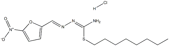 2-Furaldehyde, 5-nitro-, 3-octyl-3-thioisosemicarbazone, monohydrochloride 化学構造式