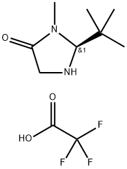(S)-2-(tert-Butyl)-3-Methyl-4-iMidazolidinone trifluoroacetic acid 化学構造式