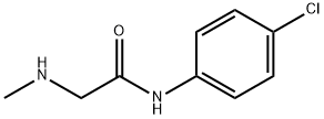 N-(4-クロロフェニル)-2-(メチルアミノ)アセトアミド 化学構造式