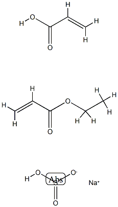 2-Propenoic acid, telomer with ethyl 2-propenoate and sodium hydrogen sulfite, sodium salt,90066-14-1,结构式