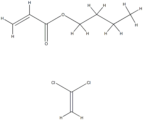 1,1-二氯乙烯与丙烯酸丁酯的聚合物,9011-09-0,结构式