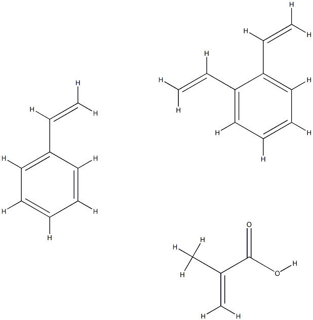 2-Propenoic acid, 2-methyl-, polymer with diethenylbenzene and ethenylbenzene,9020-13-7,结构式