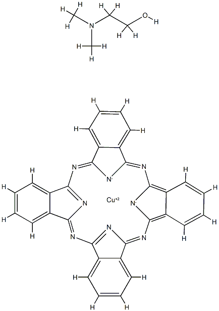Copper, [29H,31H-phthalocyaninato( 2-)-N29,N30,N31,N32]-, chlorosulfonyl sulfo derivs., compds. with 2-(dimethylamino)ethanol,90247-35-1,结构式
