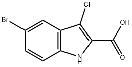 5-bromo-3-chloro-1H-indole-2-carboxylic acid Structure