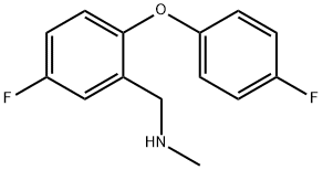 5-FLUORO-2-(4-FLUOROPHENOXY)-N-METHYLBENZYLAMINE Struktur