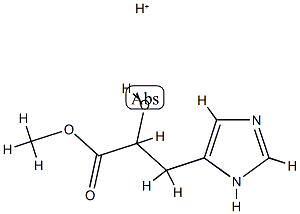 1H-Imidazole-5-propanoic  acid,  -alpha--hydroxy-,  conjugate  acid  (1:1) Struktur