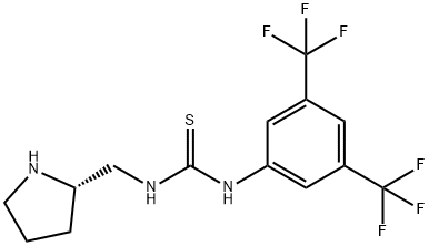 N-[3,5-双(三氟甲基)苯基]-N'-[(2S)-2-吡咯烷甲基]硫脲 结构式