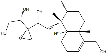 (2S,αS,α'R)-α-(Hydroxymethyl)-α'-[[(1R)-1,2,3,4,4a,7,8,8aα-octahydro-5-(hydroxymethyl)-1,2α,4aβ-trimethylnaphthalen-1α-yl]methyl]-2,2-oxiranedimethanol,90639-07-9,结构式